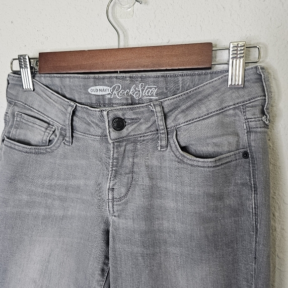 Old Navy Rockstar Jeans Womens 2 Slate Gray Skinny Low Rise - Picture 4 of 11